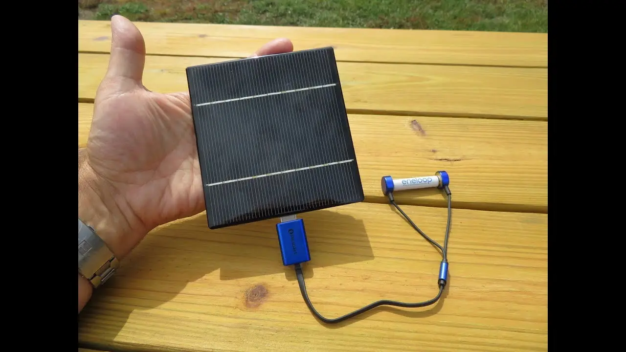 charging aa batteries with solar panel - Can you charge a AA battery with a solar panel