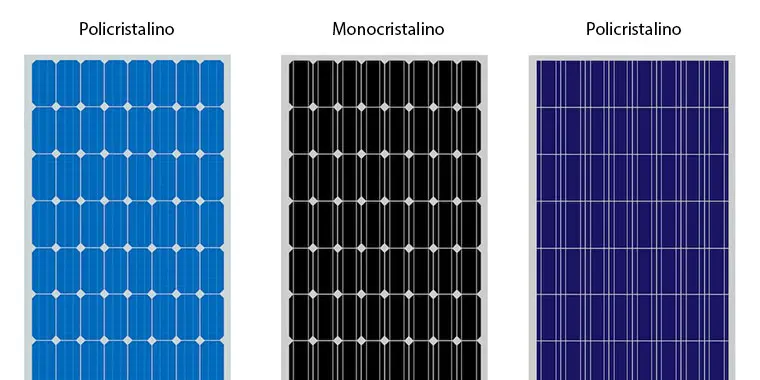 como diferenciar una placa solar poli o mono - Cómo son los paneles policristalinos