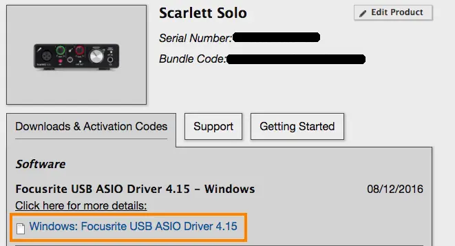 focusrite solo asio control panel - Does Focusrite Scarlett Solo have ASIO