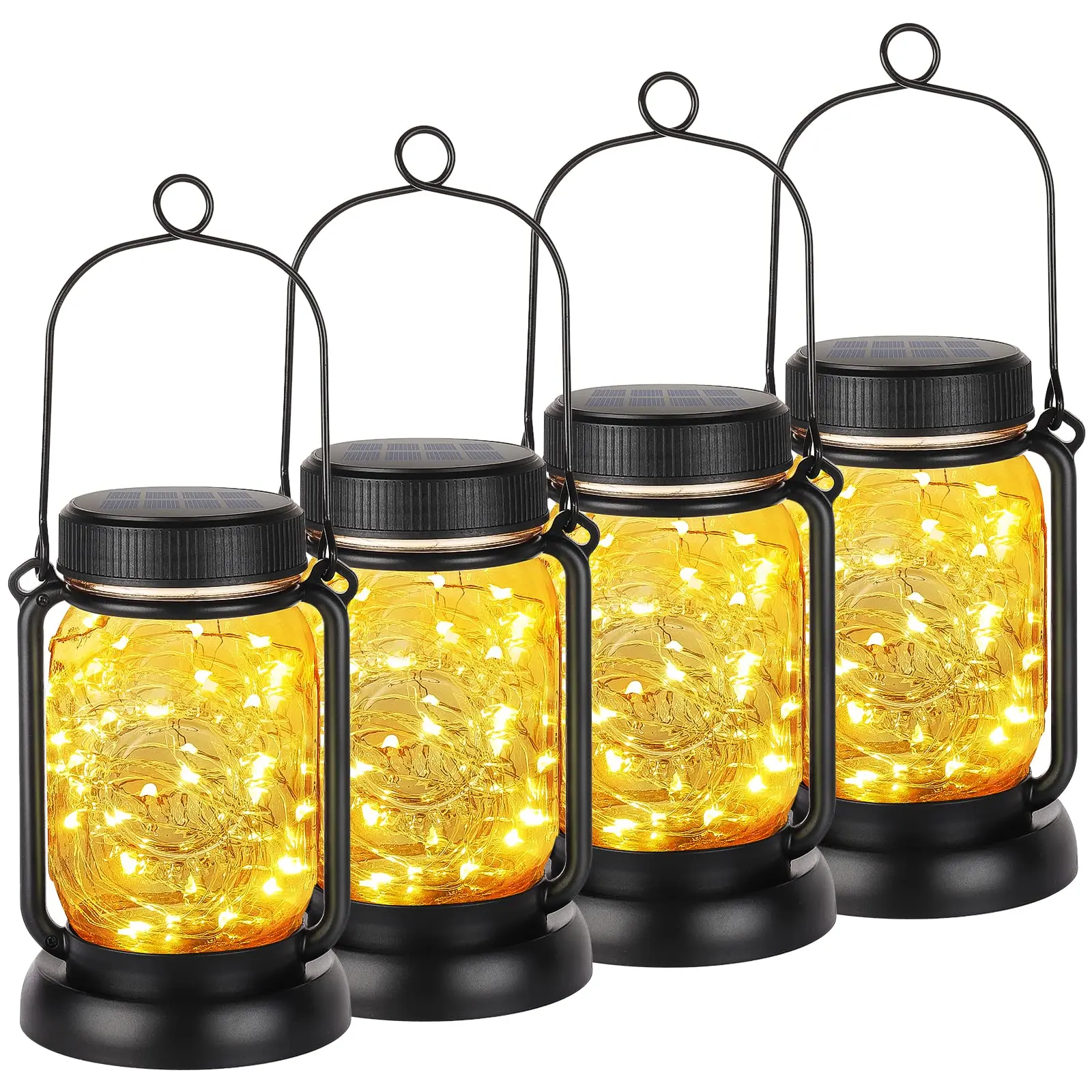 hanging jar lights with solar panel - How do solar jar lights work