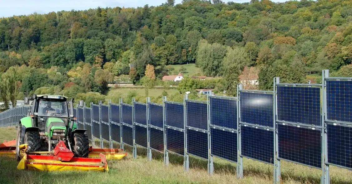 solar panels mounted on fence - Is a fence required around a solar array