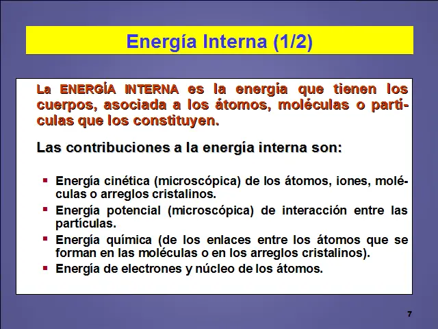 energia interna solido energia potencial y cinetica - Qué es la energía potencial interna