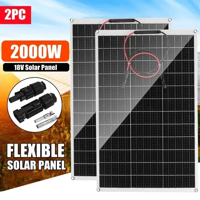 placa solar 2000w - Qué puedo alimentar con un panel solar de 2000 watts