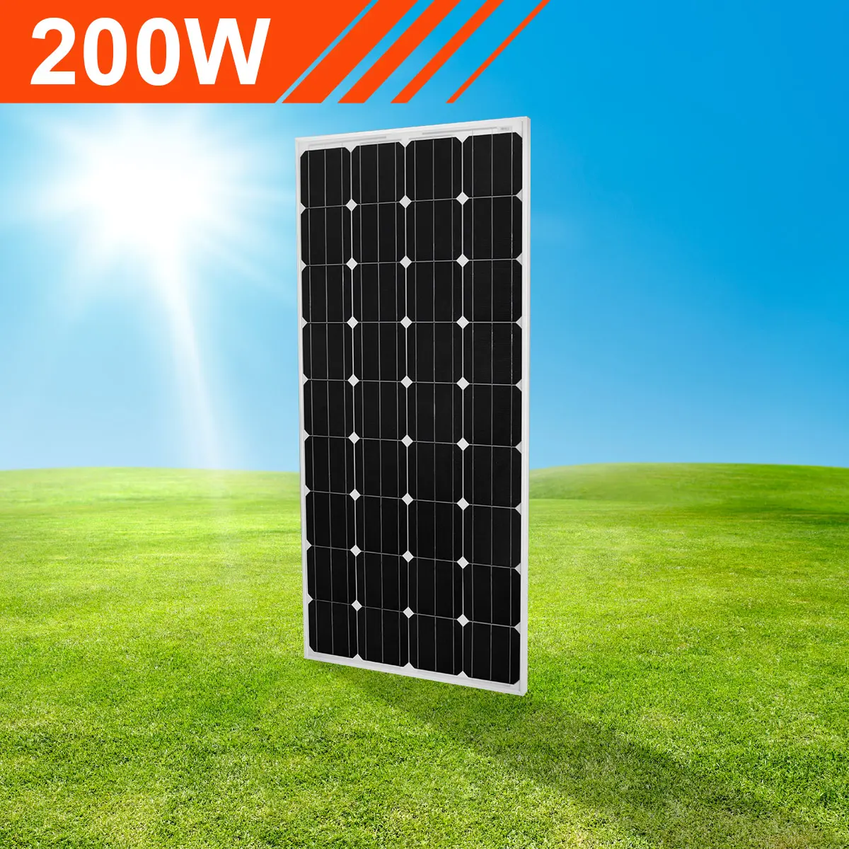 200 watt portable solar panel - What size should a 200W solar panel be
